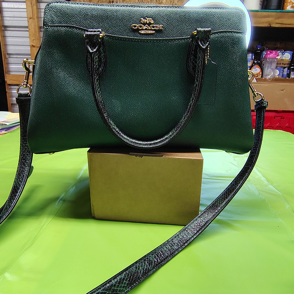 Coach Green Leather Handbag - Picture 13 of 15